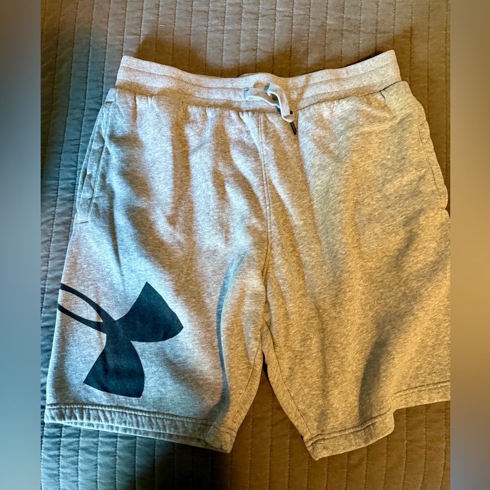 Under Armour Men's Athletic Shorts in Gray with Black Logo